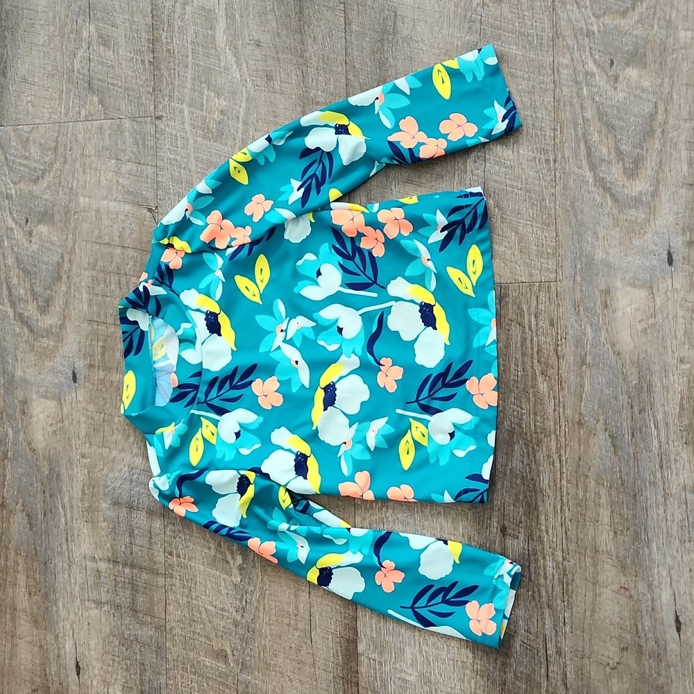 Floral swim shirt
